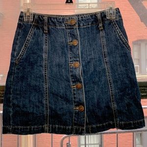 Button Up Jean Skirt